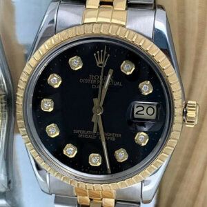 1980 Rolex Date Men's Stainless Steel Yellow Gold Watch 15053