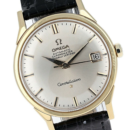 1960's Vintage Omega Constellation 18K Gold Automatic Cal 561 Ref 14393-4 Watch for Men