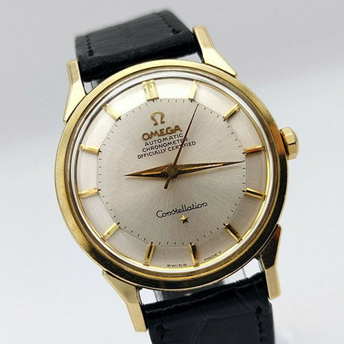 1967 Vintage Omega Constellation Pie Pan Gold Steel Automatic 167.005 Cal 551 Silver Men's Watch