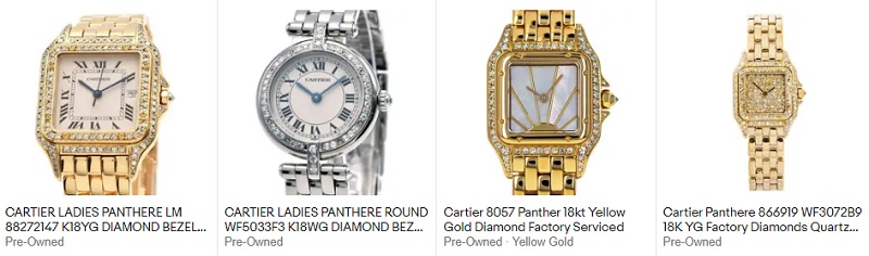 Cartier Panthere Diamond Watches for Women on eBay
