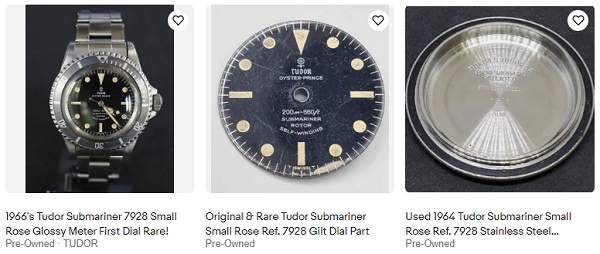 Vintage Rolex Tudor Watches - Tudor Submariner Rose 7928